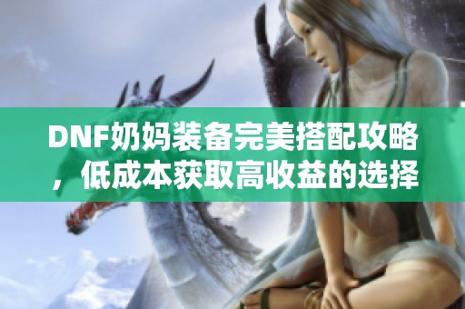 DNF奶妈装备完美搭配攻略，低成本获取高收益的选择秘诀