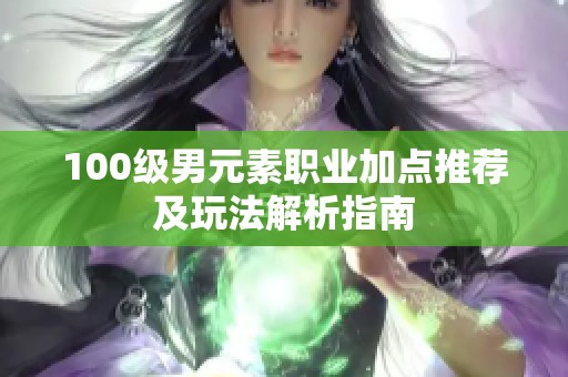 100级男元素职业加点推荐及玩法解析指南