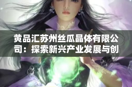 黄品汇苏州丝瓜晶体有限公司：探索新兴产业发展与创新之路