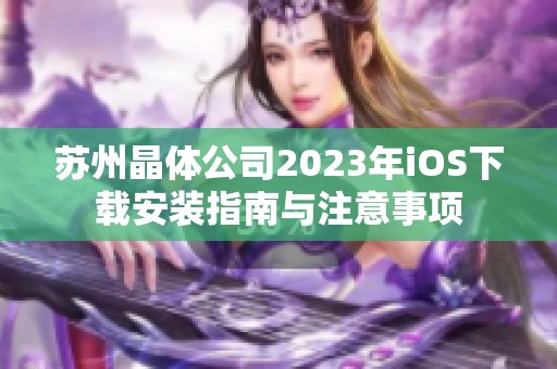 苏州晶体公司2023年iOS下载安装指南与注意事项