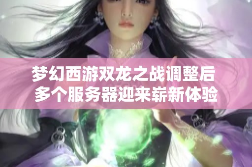 梦幻西游双龙之战调整后 多个服务器迎来崭新体验