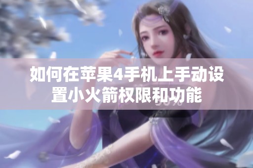 如何在苹果4手机上手动设置小火箭权限和功能