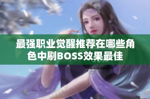 最强职业觉醒推荐在哪些角色中刷BOSS效果最佳