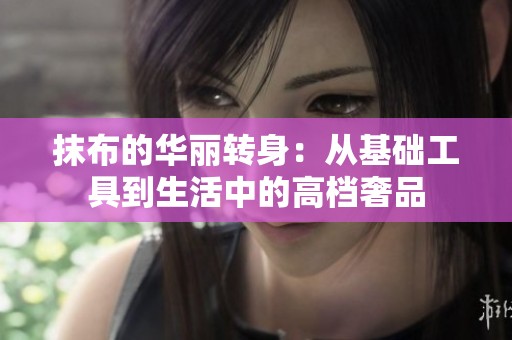 抹布的华丽转身：从基础工具到生活中的高档奢品