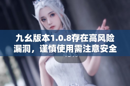 九幺版本1.0.8存在高风险漏洞，谨慎使用需注意安全隐患