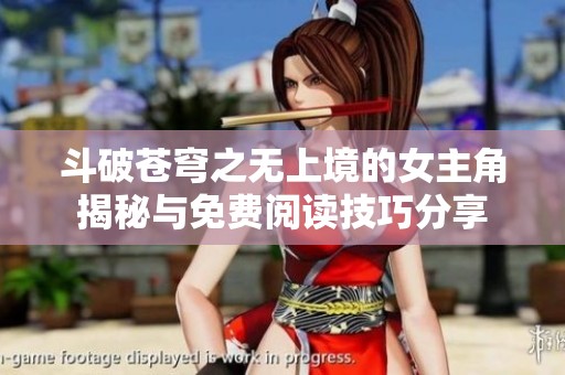 斗破苍穹之无上境的女主角揭秘与免费阅读技巧分享