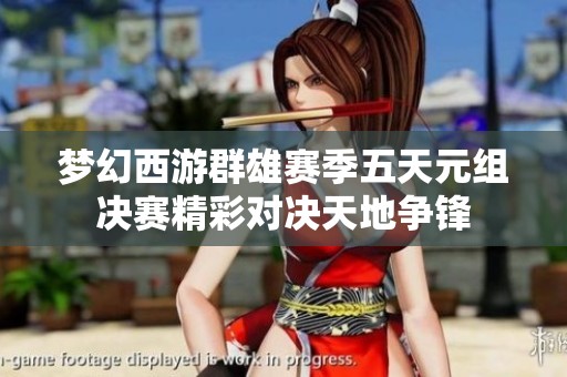 梦幻西游群雄赛季五天元组决赛精彩对决天地争锋