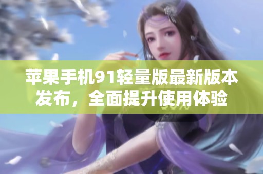 苹果手机91轻量版最新版本发布，全面提升使用体验