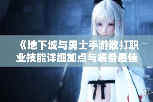 《地下城与勇士手游散打职业技能详细加点与装备最佳推荐》