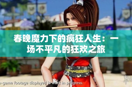 春晚魔力下的疯狂人生：一场不平凡的狂欢之旅