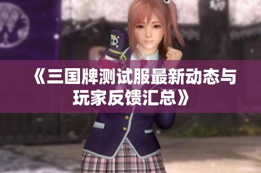 《三国牌测试服最新动态与玩家反馈汇总》