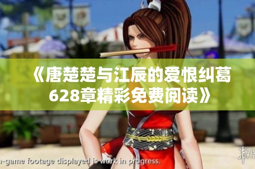 《唐楚楚与江辰的爱恨纠葛 628章精彩免费阅读》