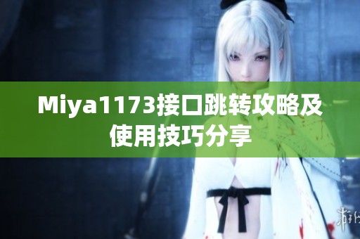 Miya1173接口跳转攻略及使用技巧分享