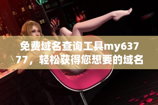 免费域名查询工具my63777，轻松获得您想要的域名信息