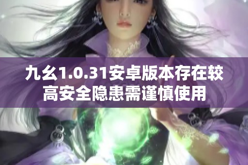 九幺1.0.31安卓版本存在较高安全隐患需谨慎使用