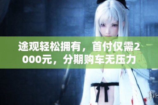 途观轻松拥有，首付仅需2000元，分期购车无压力
