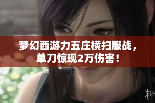 梦幻西游力五庄横扫服战，单刀惊现2万伤害！