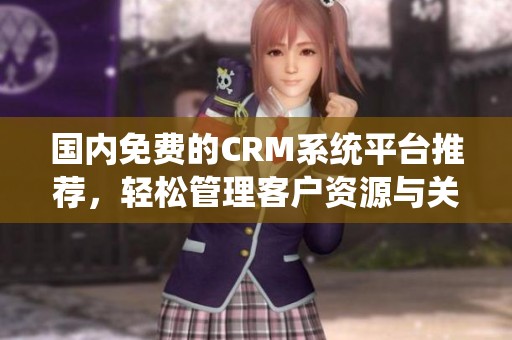 国内免费的CRM系统平台推荐，轻松管理客户资源与关系