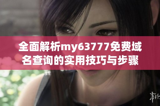 全面解析my63777免费域名查询的实用技巧与步骤