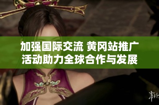 加强国际交流 黄冈站推广活动助力全球合作与发展