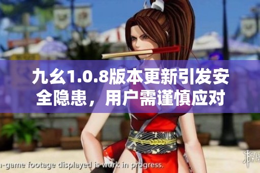 九幺1.0.8版本更新引发安全隐患，用户需谨慎应对
