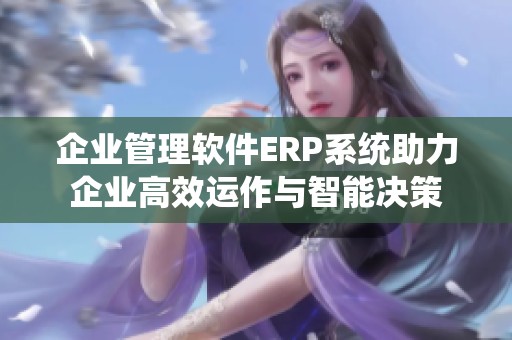 企业管理软件ERP系统助力企业高效运作与智能决策