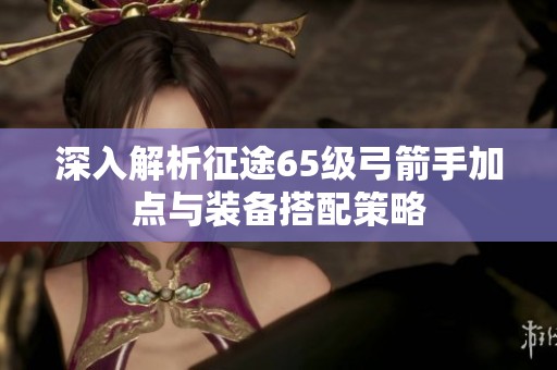 深入解析征途65级弓箭手加点与装备搭配策略