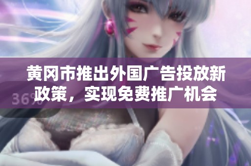 黄冈市推出外国广告投放新政策，实现免费推广机会