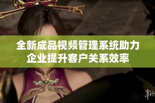 全新成品视频管理系统助力企业提升客户关系效率