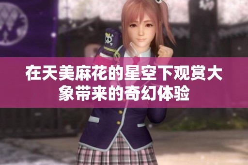 在天美麻花的星空下观赏大象带来的奇幻体验