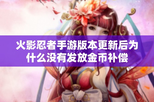 火影忍者手游版本更新后为什么没有发放金币补偿
