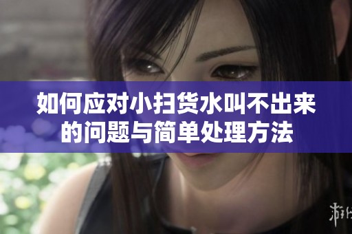 如何应对小扫货水叫不出来的问题与简单处理方法