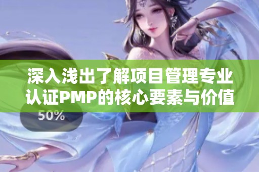 深入浅出了解项目管理专业认证PMP的核心要素与价值