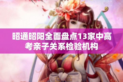 昭通昭阳全面盘点13家中高考亲子关系检验机构