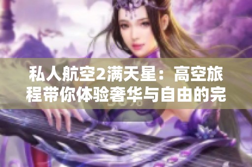 私人航空2满天星：高空旅程带你体验奢华与自由的完美结合