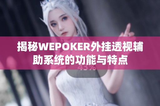 揭秘WEPOKER外挂透视辅助系统的功能与特点
