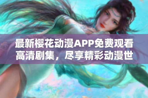 最新樱花动漫APP免费观看高清剧集，尽享精彩动漫世界